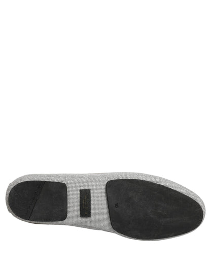 Dolce & Gabbana Men's Leather Loafer Slip-On Shoes - Gray Rose