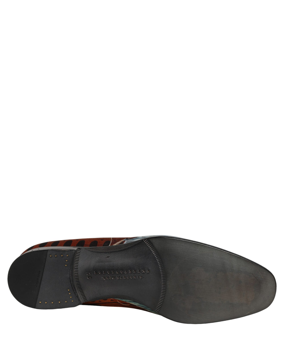 Dolce & Gabbana Men's Leather Loafer Slip-On Shoes - Multicolor Print