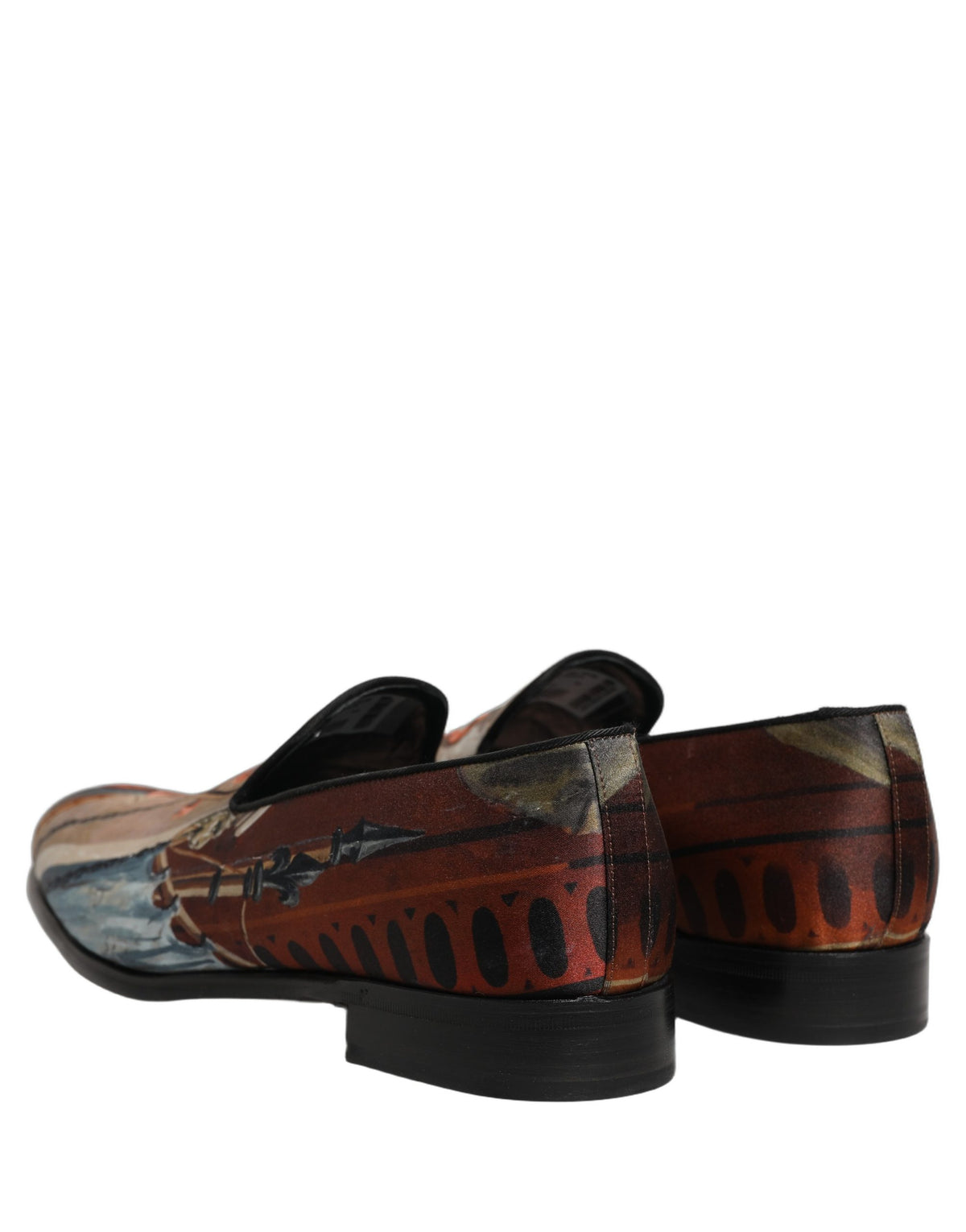 Dolce & Gabbana Men's Leather Loafer Slip-On Shoes - Multicolor Print