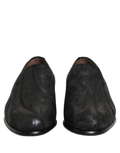 Dolce & Gabbana Men's Leather Loafer Slip-On Shoes - Black