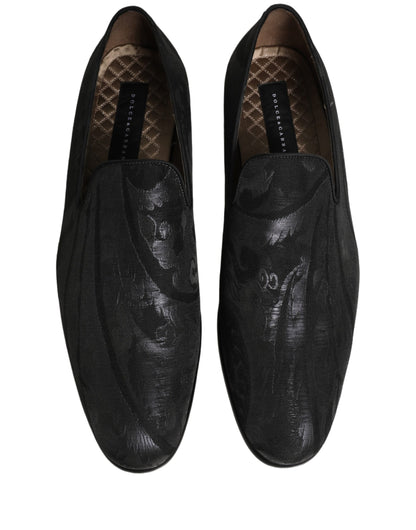 Dolce & Gabbana Men's Leather Loafer Slip-On Shoes - Black