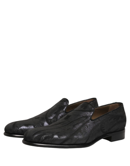 Dolce & Gabbana Men's Leather Loafer Slip-On Shoes - Black