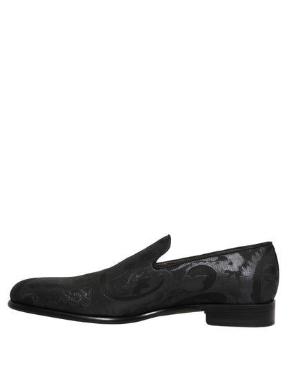 Dolce & Gabbana Men's Leather Loafer Slip-On Shoes - Black