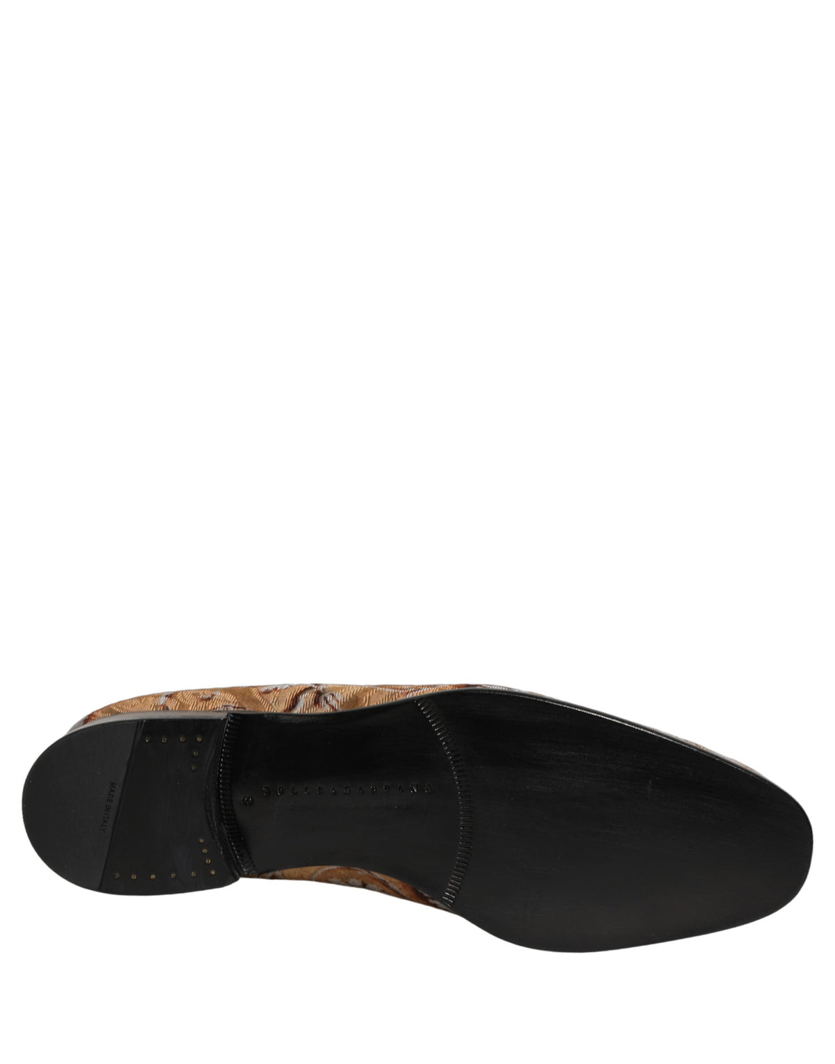 Dolce & Gabbana Men's Leather Loafer Slip-On Shoes - Beige