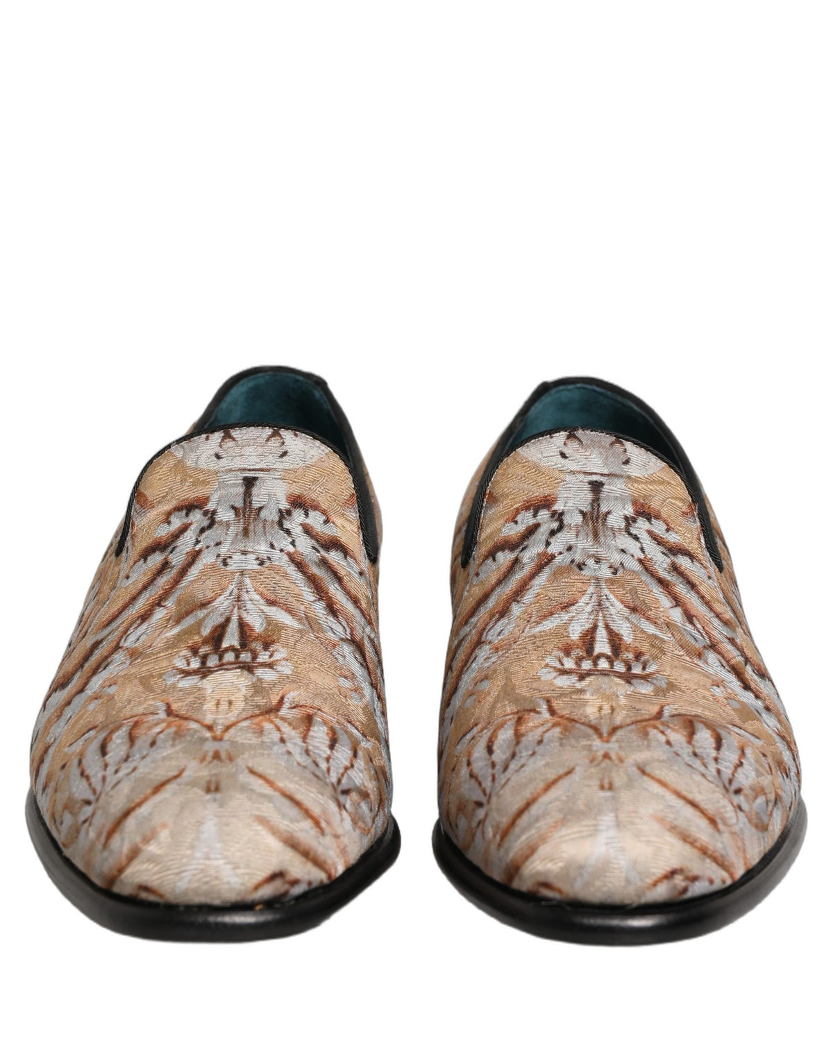 Dolce & Gabbana Men's Leather Loafer Slip-On Shoes - Beige