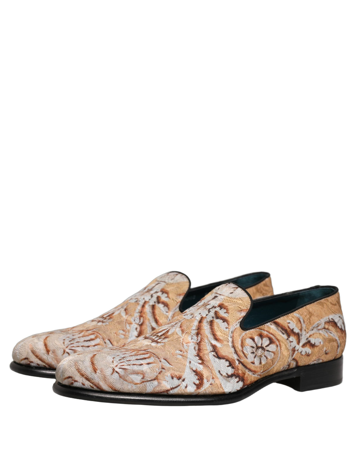 Dolce & Gabbana Men's Leather Loafer Slip-On Shoes - Beige