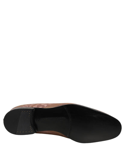 Dolce & Gabbana Men's Leather Loafer Slip-On Shoes - Pink