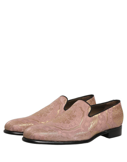 Dolce & Gabbana Men's Leather Loafer Slip-On Shoes - Pink