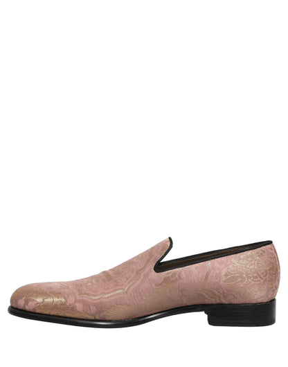 Dolce & Gabbana Men's Leather Loafer Slip-On Shoes - Pink