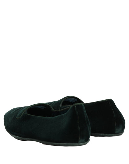 Dolce & Gabbana Men's Leather Plush & Velvet Flat Loafer Slip-On Shoes - Green