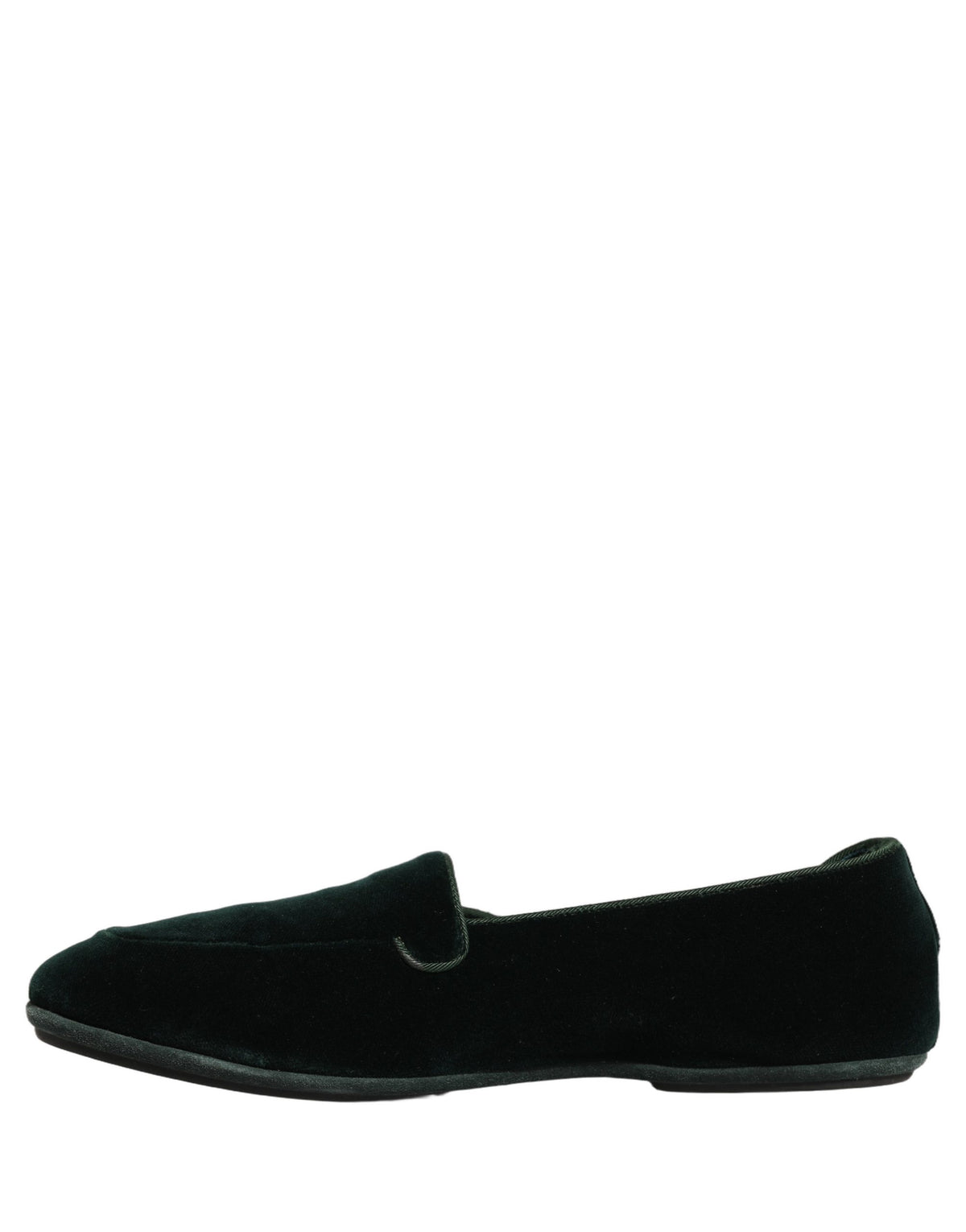 Dolce & Gabbana Men's Leather Plush & Velvet Flat Loafer Slip-On Shoes - Green
