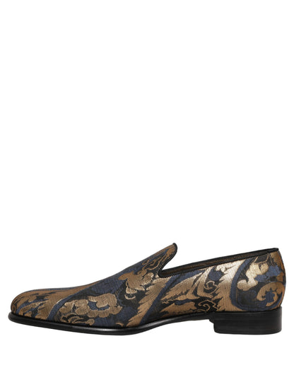 Dolce & Gabbana Men's Leather Loafer Slip-On Shoes - Blue