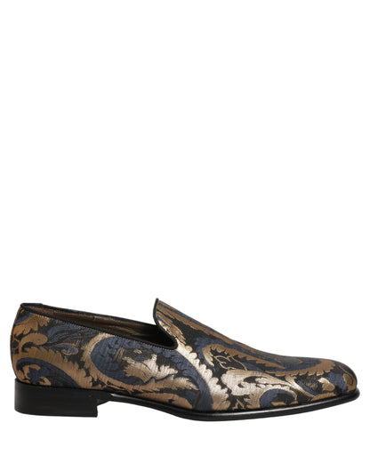 Dolce & Gabbana Men's Leather Loafer Slip-On Shoes - Blue