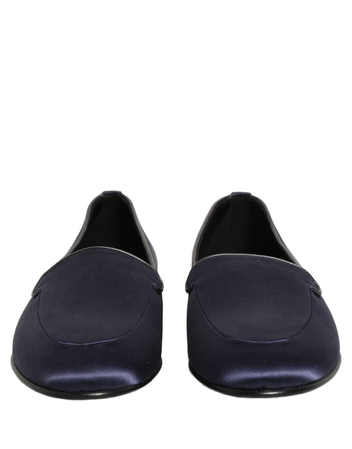Dolce & Gabbana Men's Leather & Satin Low-Heel Loafer Slip-On Shoes - Blue