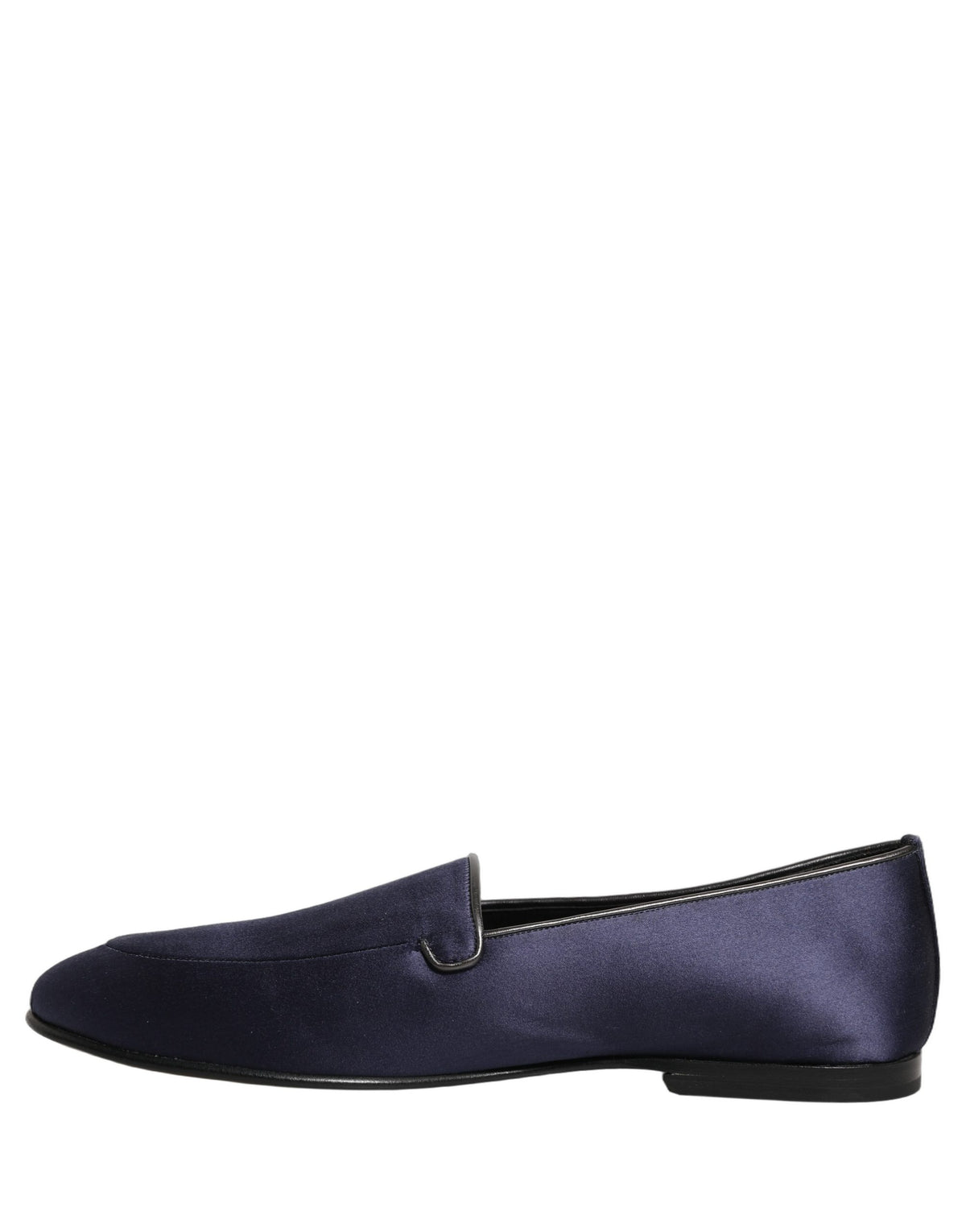 Dolce & Gabbana Men's Leather & Satin Low-Heel Loafer Slip-On Shoes - Blue