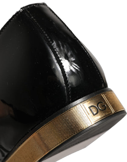 Dolce & Gabbana 501 Men's Leather & Crystal Derby Lace-Up Shoes - Black