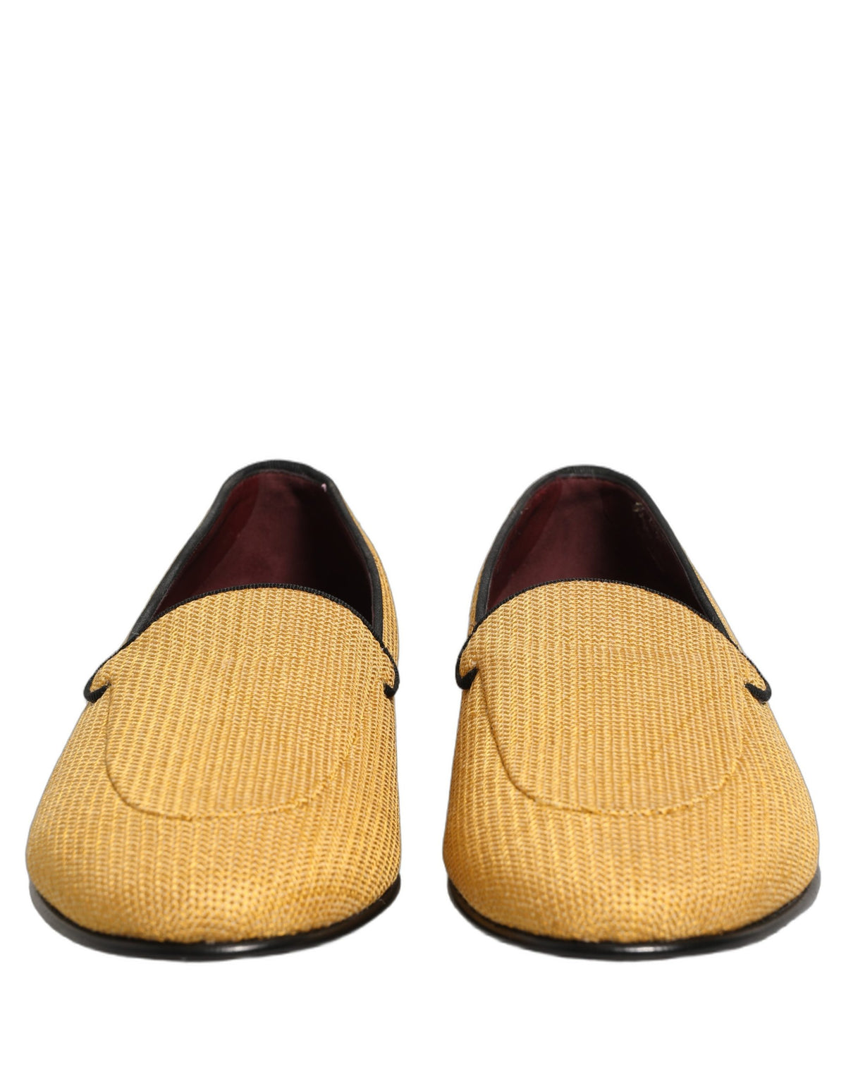 Dolce & Gabbana Men's Leather Loafer Slip-On Shoes - Yellow