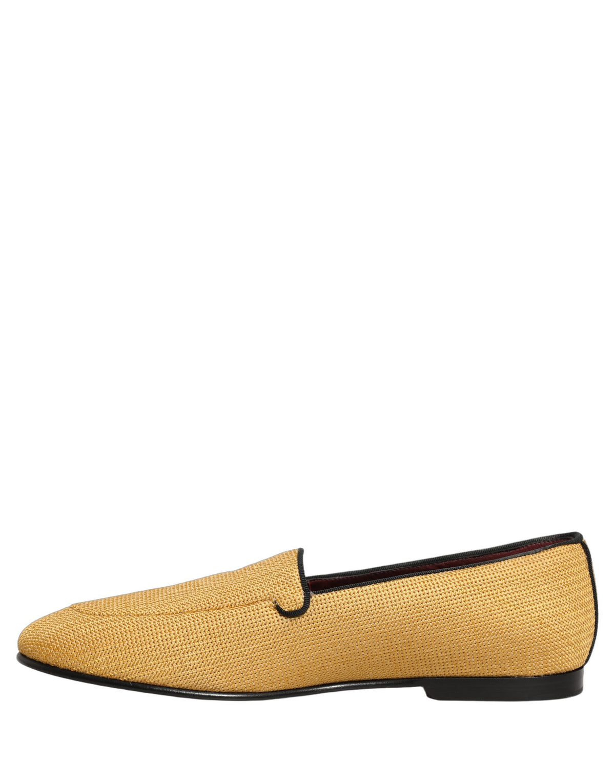 Dolce & Gabbana Men's Leather Loafer Slip-On Shoes - Yellow