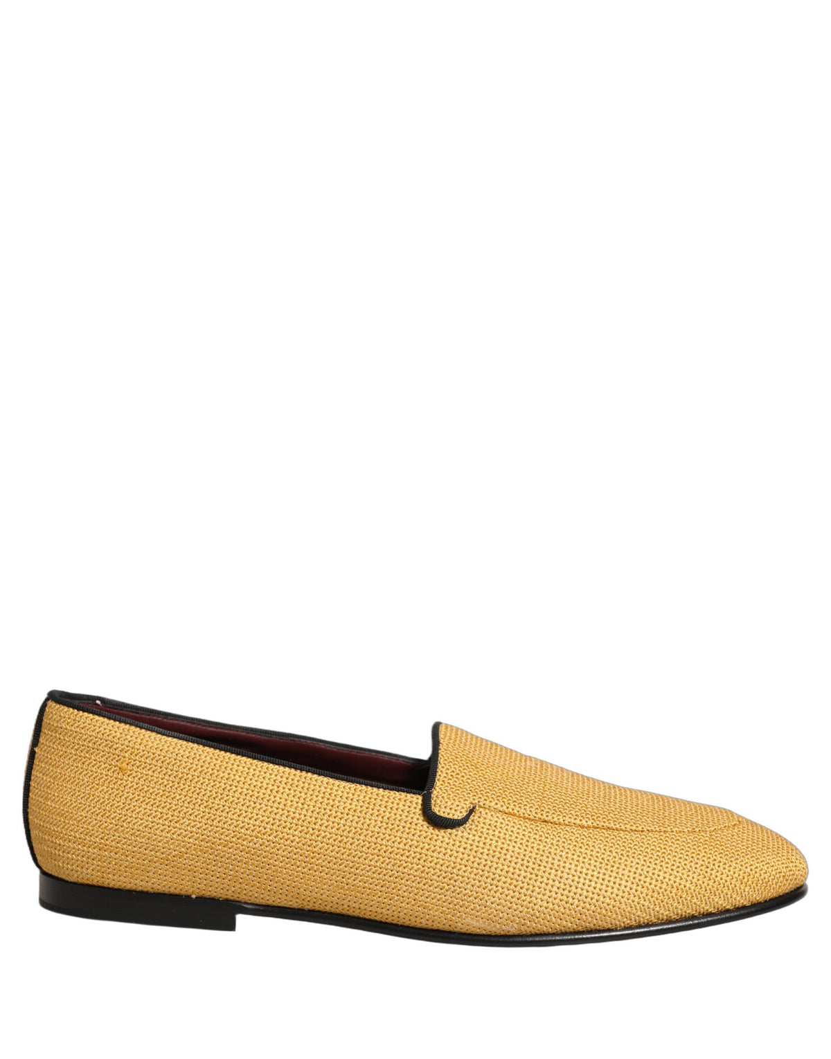Dolce & Gabbana Men's Leather Loafer Slip-On Shoes - Yellow