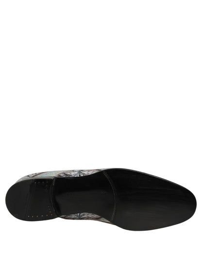 Dolce & Gabbana Men's Leather & Velvet Loafer Slip-On Shoes - Multicolor