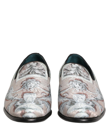 Dolce & Gabbana Men's Leather & Velvet Loafer Slip-On Shoes - Multicolor