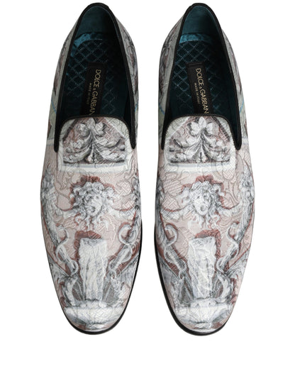 Dolce & Gabbana Men's Leather & Velvet Loafer Slip-On Shoes - Multicolor