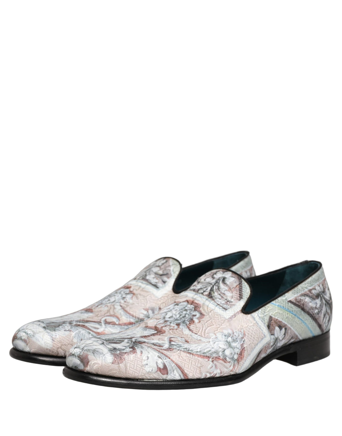 Dolce & Gabbana Men's Leather & Velvet Loafer Slip-On Shoes - Multicolor