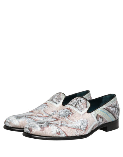 Dolce & Gabbana Men's Leather & Velvet Loafer Slip-On Shoes - Multicolor
