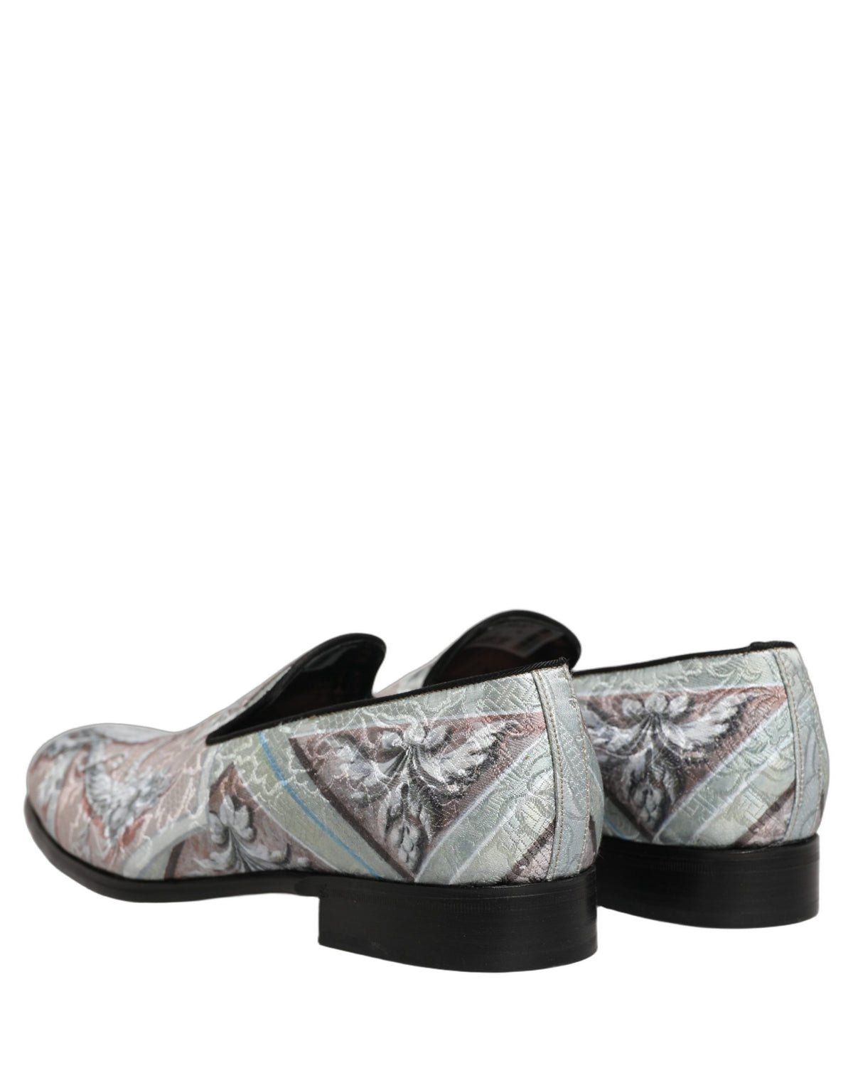 Dolce & Gabbana Men's Leather & Velvet Loafer Slip-On Shoes - Multicolor