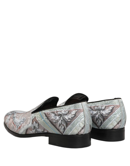 Dolce & Gabbana Men's Leather & Velvet Loafer Slip-On Shoes - Multicolor