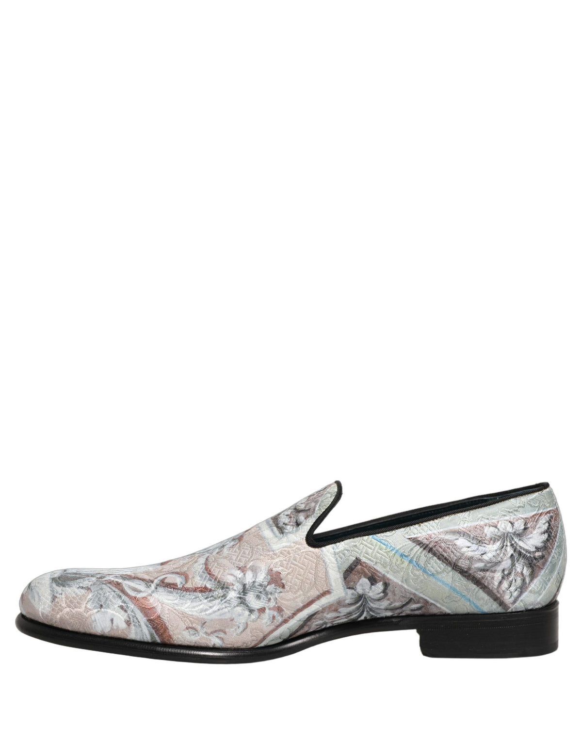 Dolce & Gabbana Men's Leather & Velvet Loafer Slip-On Shoes - Multicolor