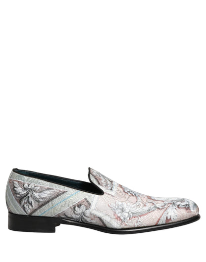 Dolce & Gabbana Men's Leather & Velvet Loafer Slip-On Shoes - Multicolor