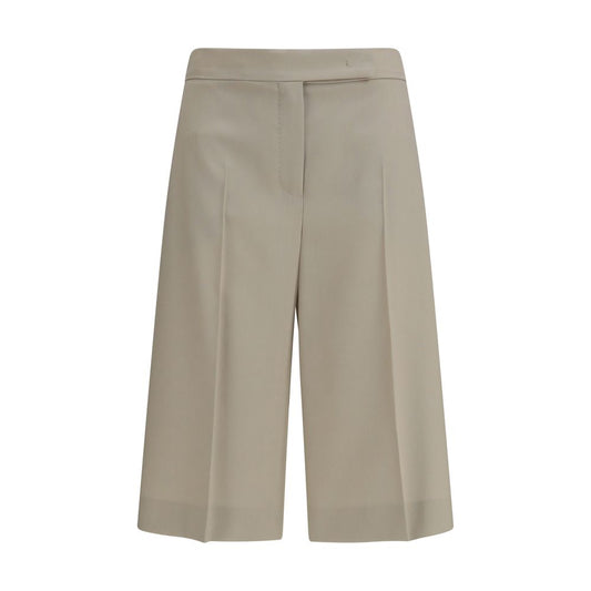 Bermuda Shorts by Max Mara for women in silk mohair virgin wool beige features an nuanced silhouette, showcasing a nuanced regular-fit with a short cut and for a sophisticated, premium finish.