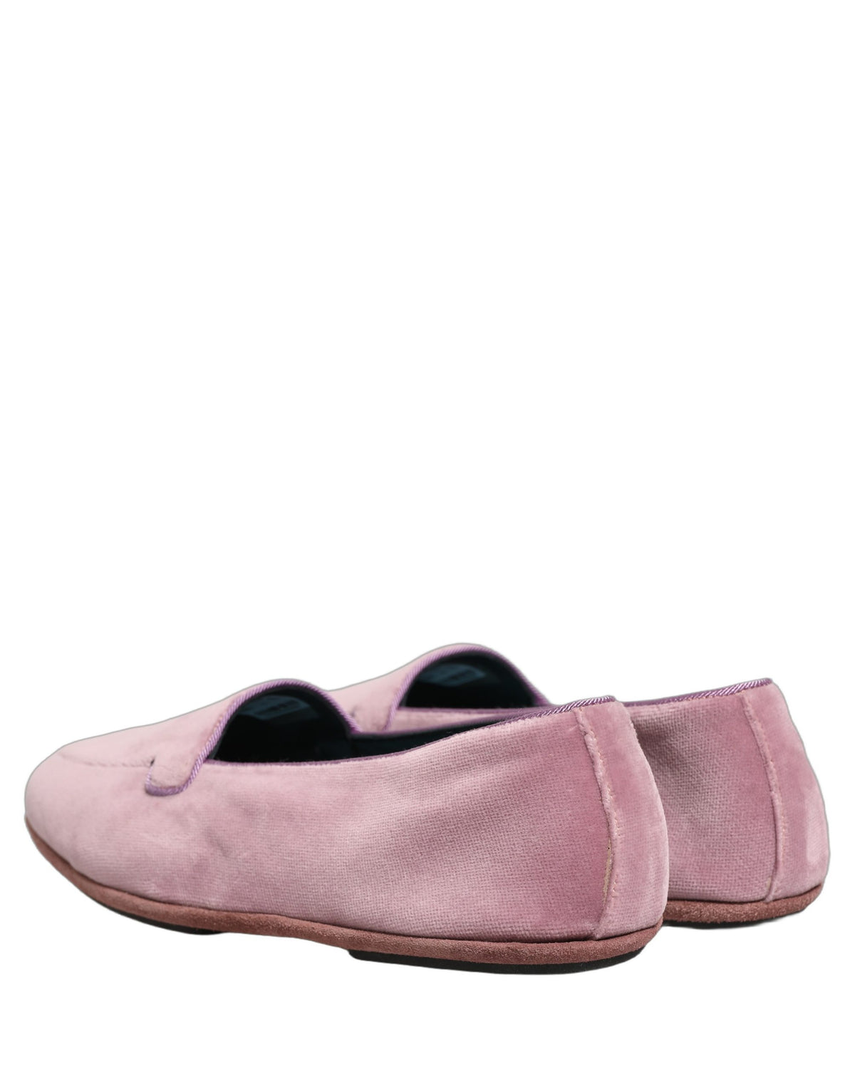 Dolce & Gabbana Aria Men's Leather & Velvet Flat Loafer Slip-On Shoes - Pink