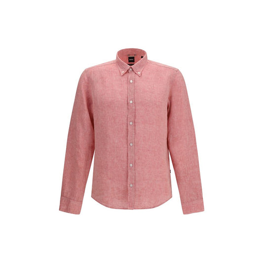 Hugo Boss Black Multicolor Linen Shirt
