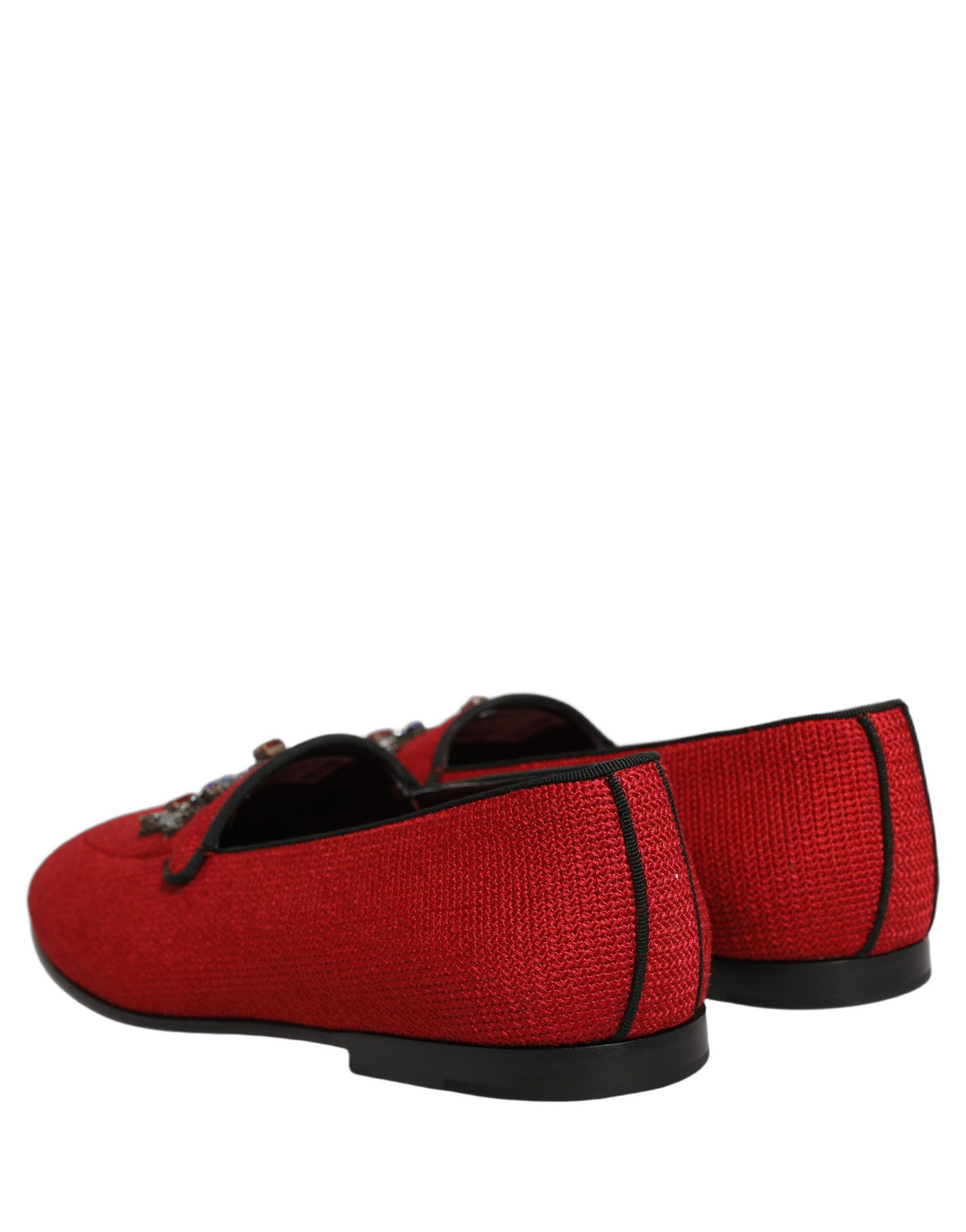 Dolce & Gabbana Men's Leather Loafer Slip-On Shoes - Red Signature