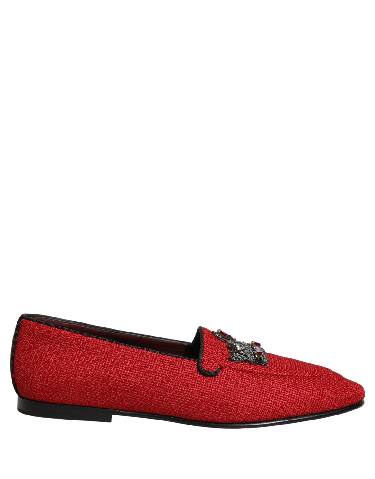 Dolce & Gabbana Men's Leather Loafer Slip-On Shoes - Red Signature