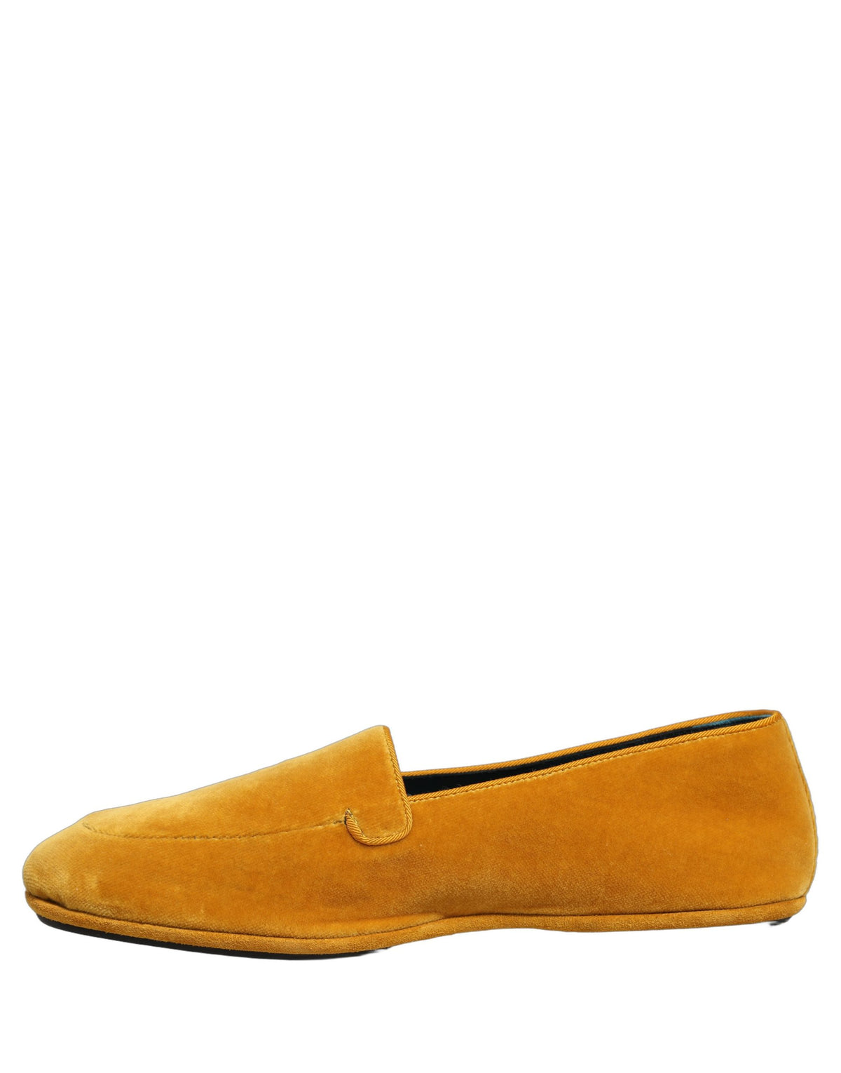Dolce & Gabbana Men's Leather & Velvet Loafer Slip-On Shoes - Yellow