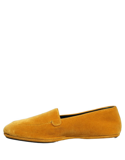 Dolce & Gabbana Men's Leather & Velvet Loafer Slip-On Shoes - Yellow
