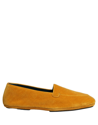 Dolce & Gabbana Men's Leather & Velvet Loafer Slip-On Shoes - Yellow