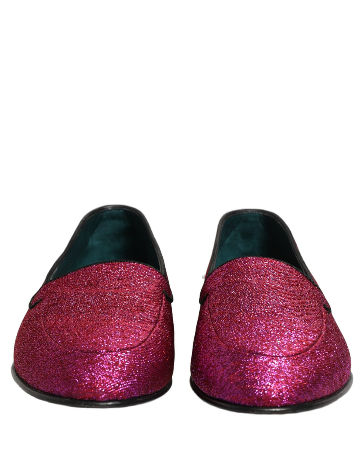 Dolce & Gabbana Men's Leather & Lurex Loafer Slip-On Shoes - Pink Signature