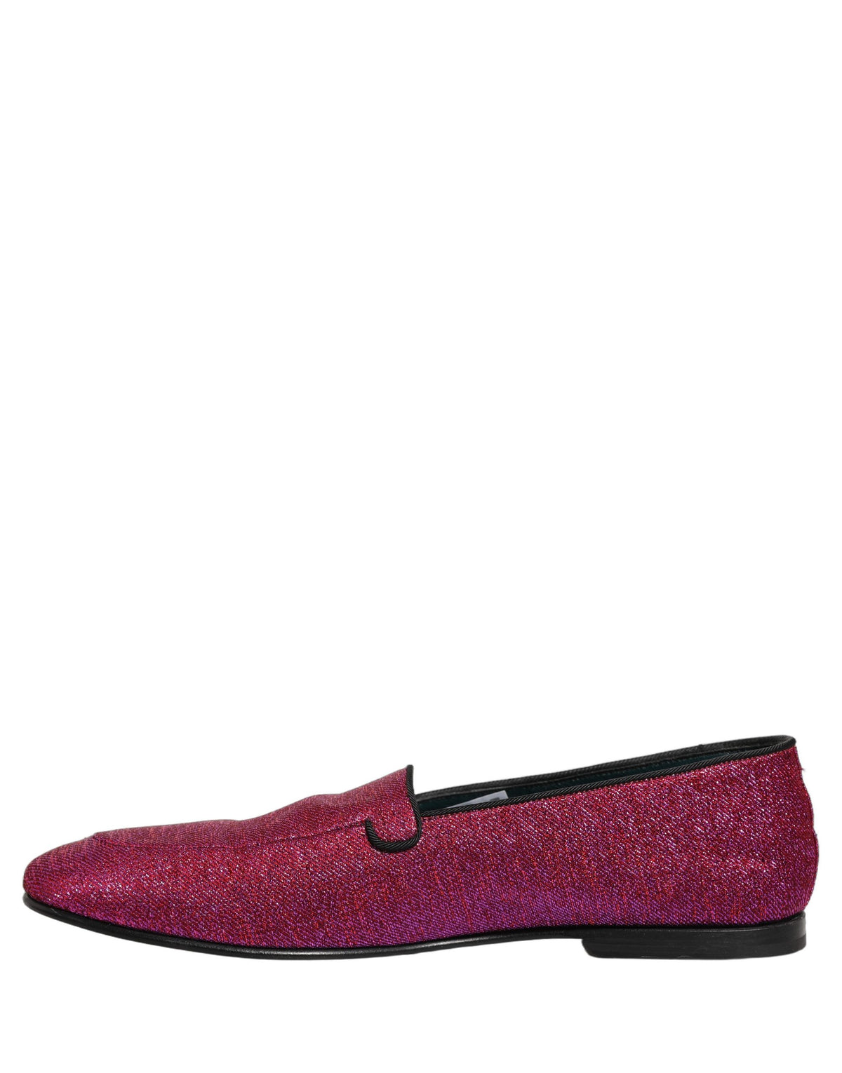 Dolce & Gabbana Men's Leather & Lurex Loafer Slip-On Shoes - Pink Signature
