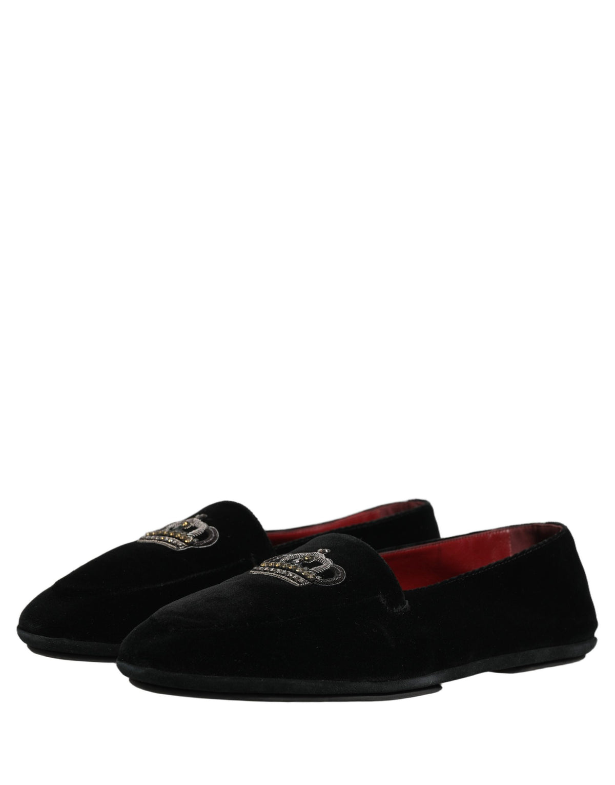Dolce & Gabbana Aria Men's Leather Loafer Slip-On Shoes - Black Signature