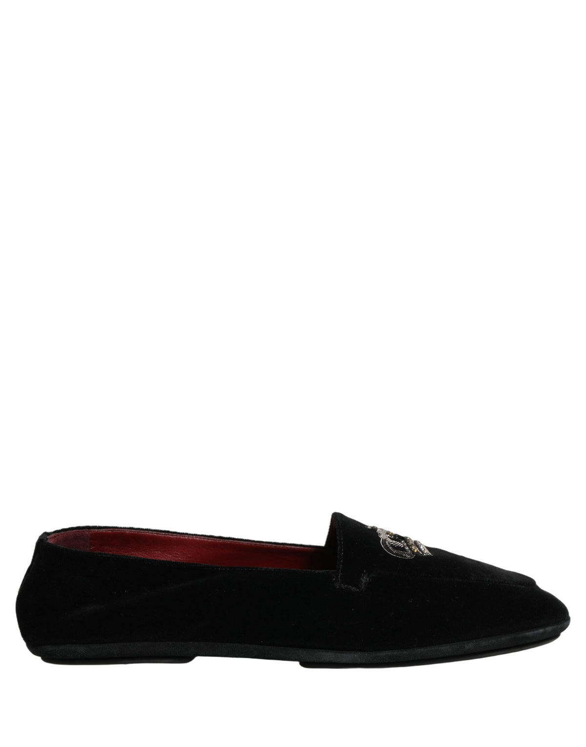 Dolce & Gabbana Aria Men's Leather Loafer Slip-On Shoes - Black Signature