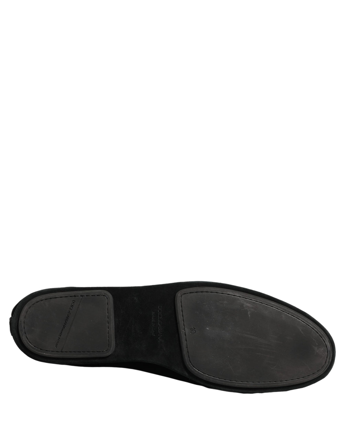 Dolce & Gabbana Aria Men's Leather Loafer Slip-On Shoes - Black Signature