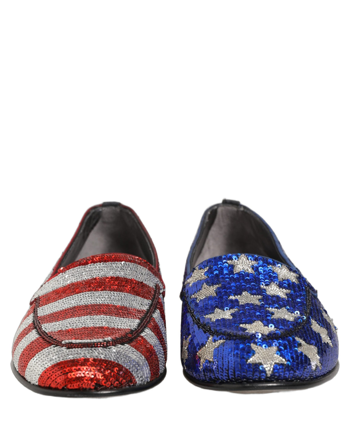 Dolce & Gabbana 9 To 5 Aria Men's Leather & Sequins Loafer Slip-On Shoes - Multicolor