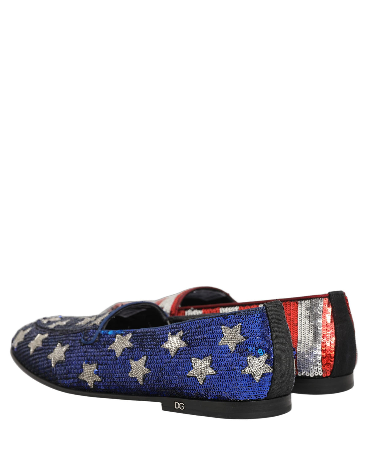 Dolce & Gabbana 9 To 5 Aria Men's Leather & Sequins Loafer Slip-On Shoes - Multicolor