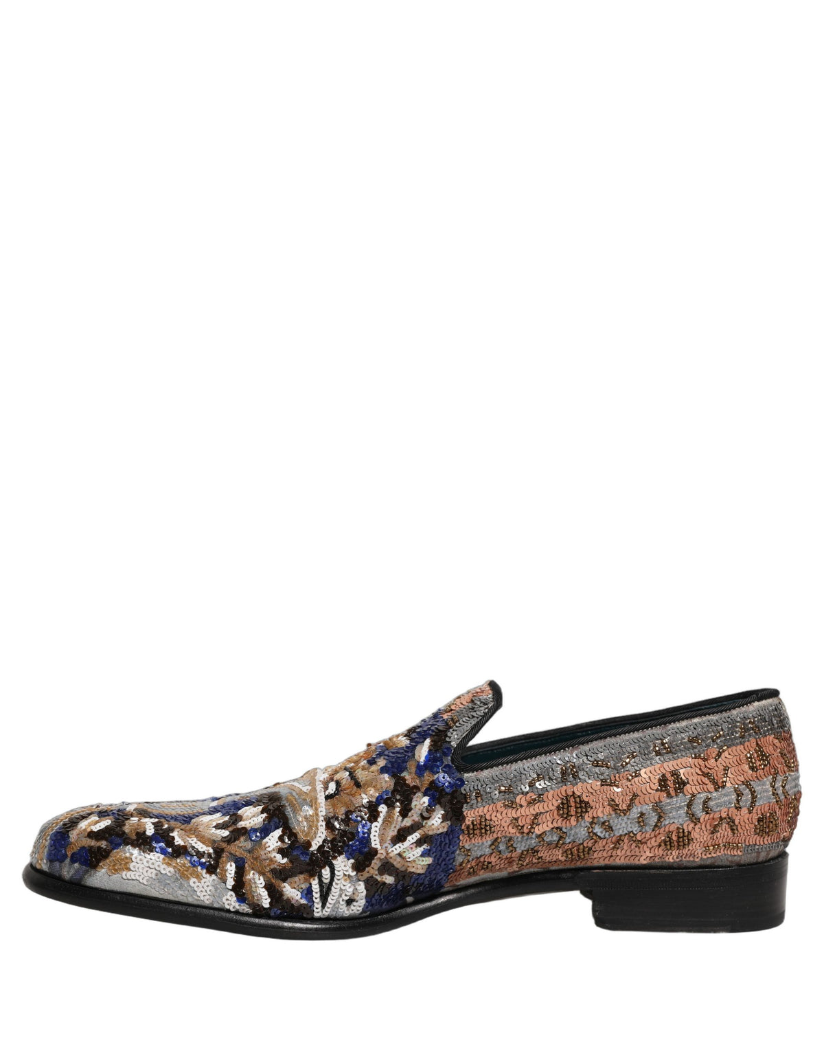 Dolce & Gabbana 9 To 5 Men's Leather & Sequins Loafer Slip-On Shoes - Multicolor Signature