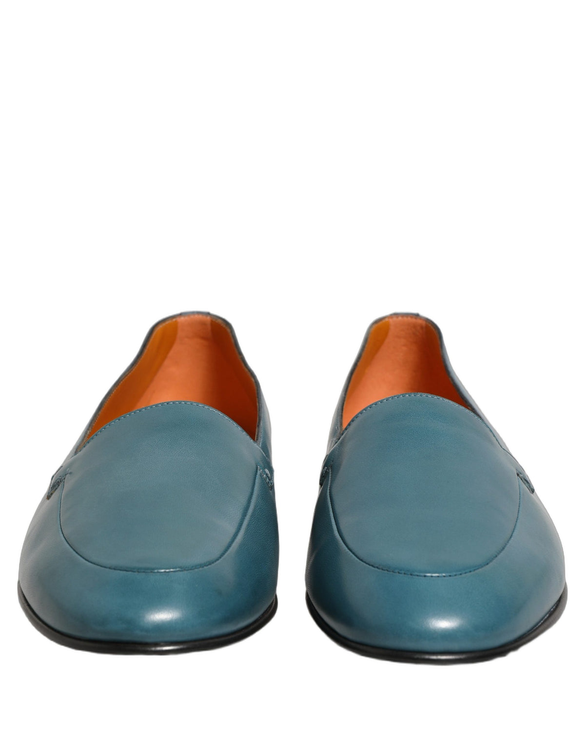 Dolce & Gabbana 9 To 5 Aria Men's Leather Low-Heel Loafer Slip-On Shoes - Blue