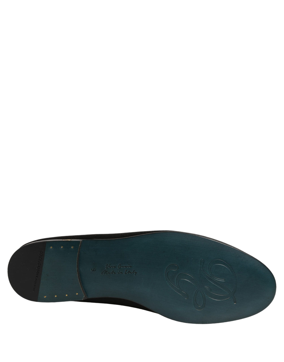 Dolce & Gabbana 9 To 5 Men's Leather & Satin Low-Heel Loafer Slip-On Shoes - Black Signature